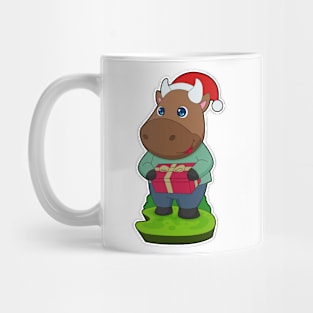 Bull Christmas Package Mug